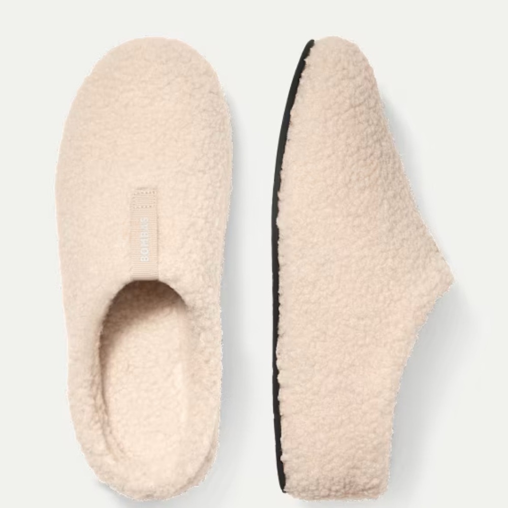 Bombas Cream Fleece Slippers